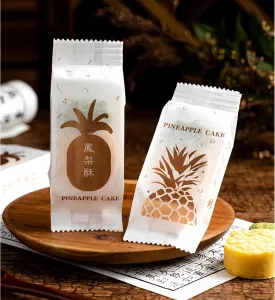 50 snack packaging bags, pineapple cake packaging, bakery cake candy cookies, glass paper bags