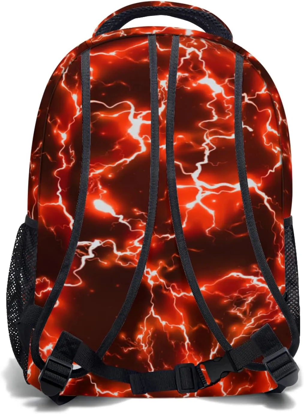 aportt Red Backpack for Boys Girls Cool Lightning Durable Casual Basic Kids Bookbag Lightweight School Bag for Teens Students Travel Daypack