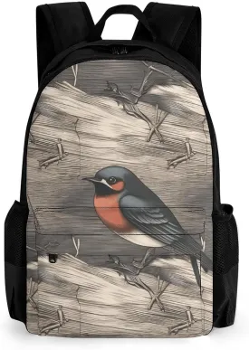 Barn Swallow in Graphite Backpack for Women Men Waterproof Laptop Backpack Travel Bag Casual Daypack 16.1 Inch