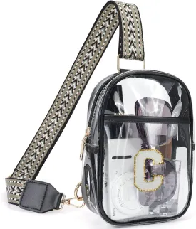 Clear Sling Bags for Stadium Events, Crossbody Bags for Women Stadium Purses Transparent Fanny Pack for Concerts