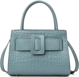 Crossbody Bags for Women Luxury Leather Shoulder Handbags in Black & Blue Trendy Satchel Purse for Everyday Use