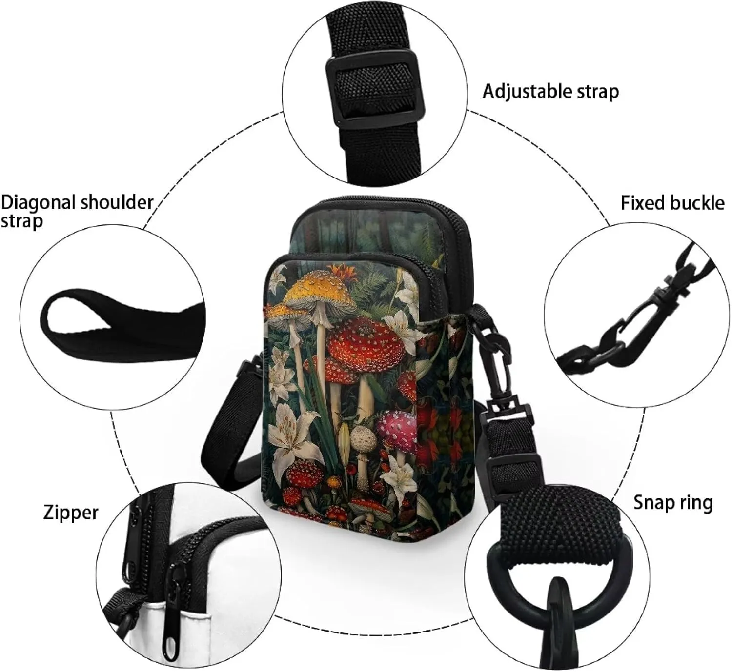 Custom Small Cell Phone Crossbody Bags for Women Lady Fashion Purse and Handbag for Organizer