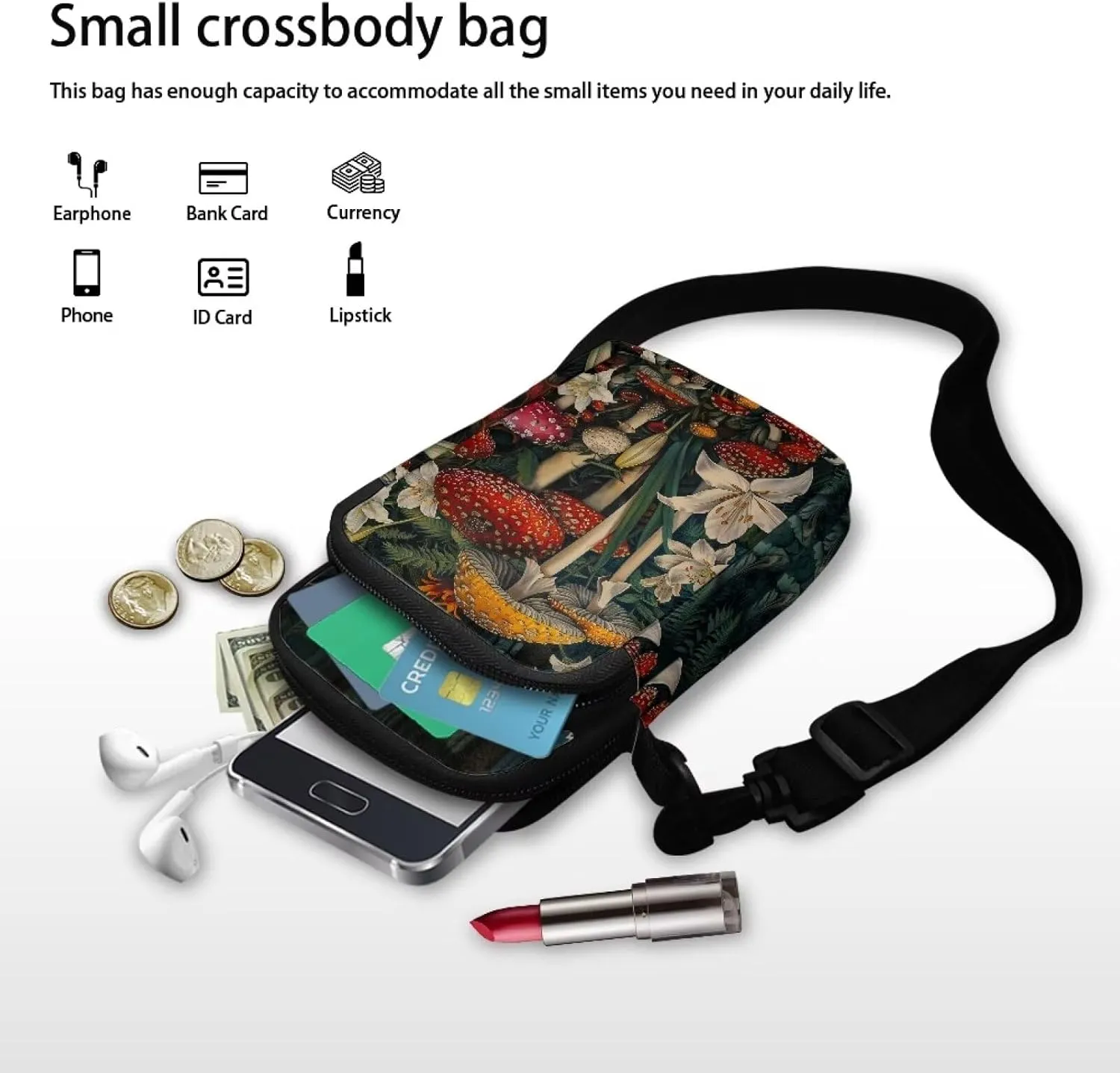 Custom Small Cell Phone Crossbody Bags for Women Lady Fashion Purse and Handbag for Organizer