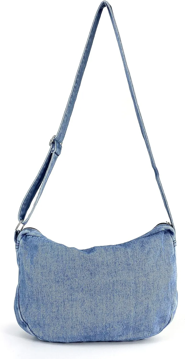Denim Indigo Hobo Cross Body Bag Womens Shoulder Bag