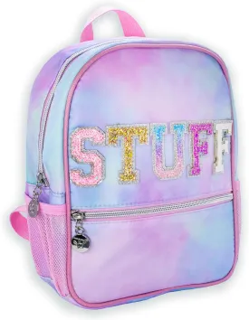 FROG SAC Mini Toddler School Backpack for Girls, Pink Preschool Kids Backpacks, Small Daycare School Bookbag, Tie Dye Glitter Little Girl Travel Back Pack Bag (STUFF - Tie Dye)