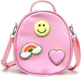 Girls Small Crossbody Bag with Rainbow Heart Girls Novelty Bag Little Girl Purse