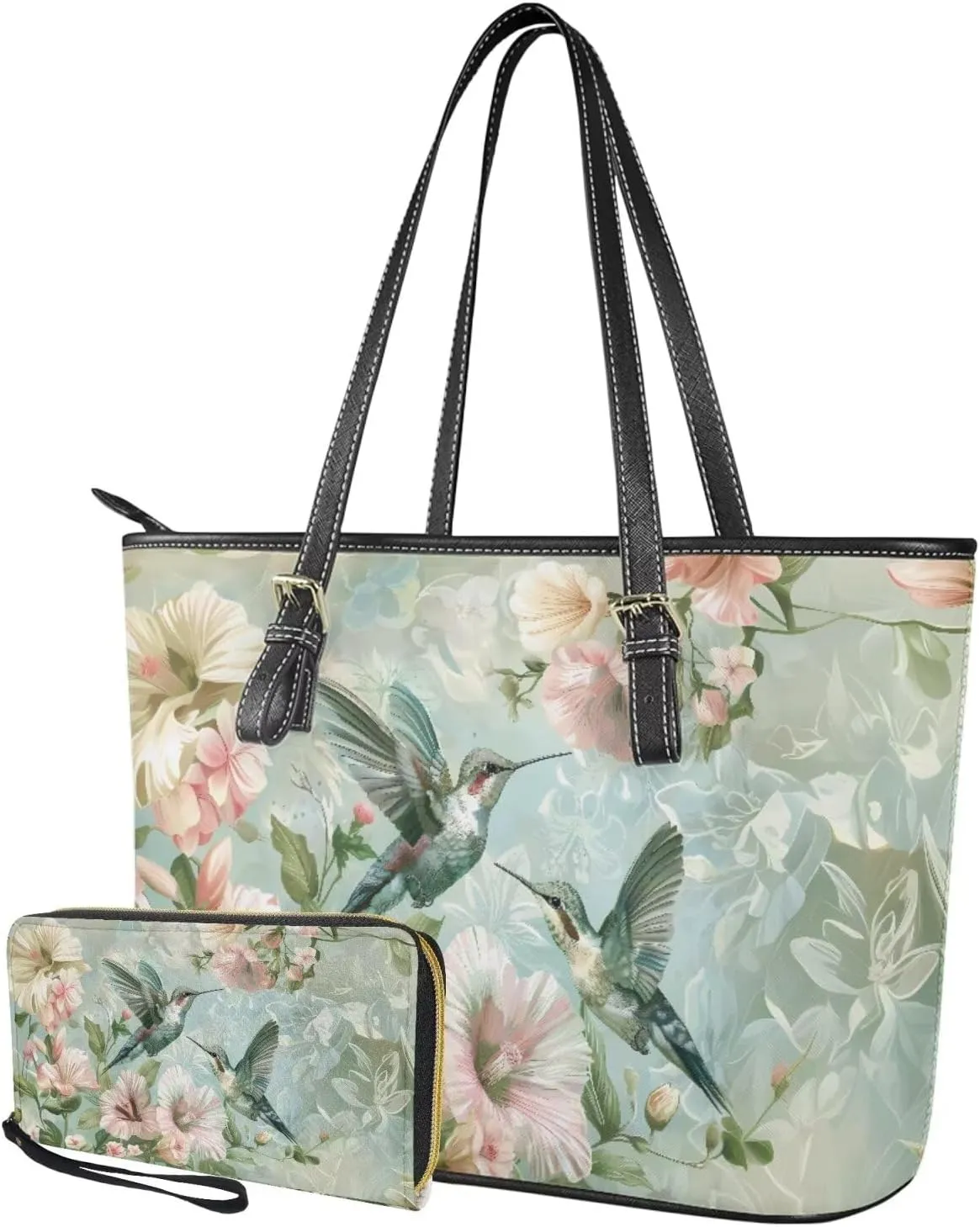 Handbags for Women Shoulder Bags Tote Satchel Hobo 2pcs Purse Set