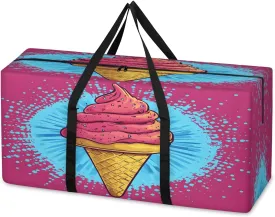 Ice Cream XXL Heavy Duty Extra Large Moving Bags with Strong Zipper, Storage Tote Supplies Packing Boxes for Moving, Pink