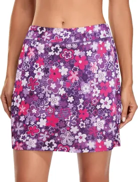 Kimmery Women's Athletic Tennis Skorts Golf Skirts with Pocket Sizes M-3XL