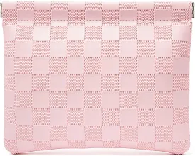 Leather Pocket Cosmetic Bag for Purse,Coin Purse Lipstick Cosmetic Accessories Organizer, Travel Kit Storage Pouch,Waterproof Portable No Zipper Self-closing