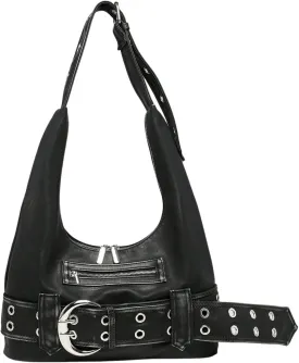 MakeMeChic Women's PU Leather Single Strap Zipper Vintage Medium Shoulder Bag Tote Handbags