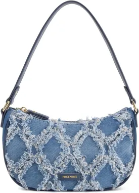 Missnine Shoulder Bag for Women Small Purse Trendy Clutch Hobo Bag Vegan Leather Mini Handbag with Zipper Closure