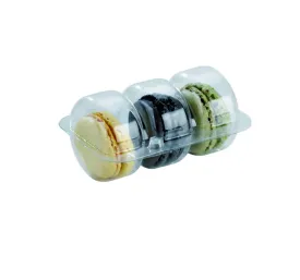 PacknWood 210MACINS3 -Clear Plastic Macaron - macaroon clear boxes- macaron storage box- macaroon box-macaron plastic insert-macarons bulk- (3.6" X 2.6") - Case of 150