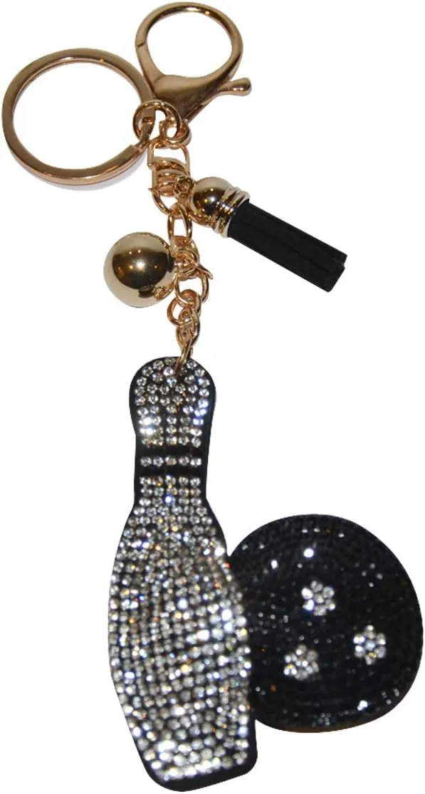 Popfizzy Rhinestone Keychains for Women and Girls, Bling Backpack Keyrings, Purse Charms, Fun Key Fob, Cool Key Chain Gifts
