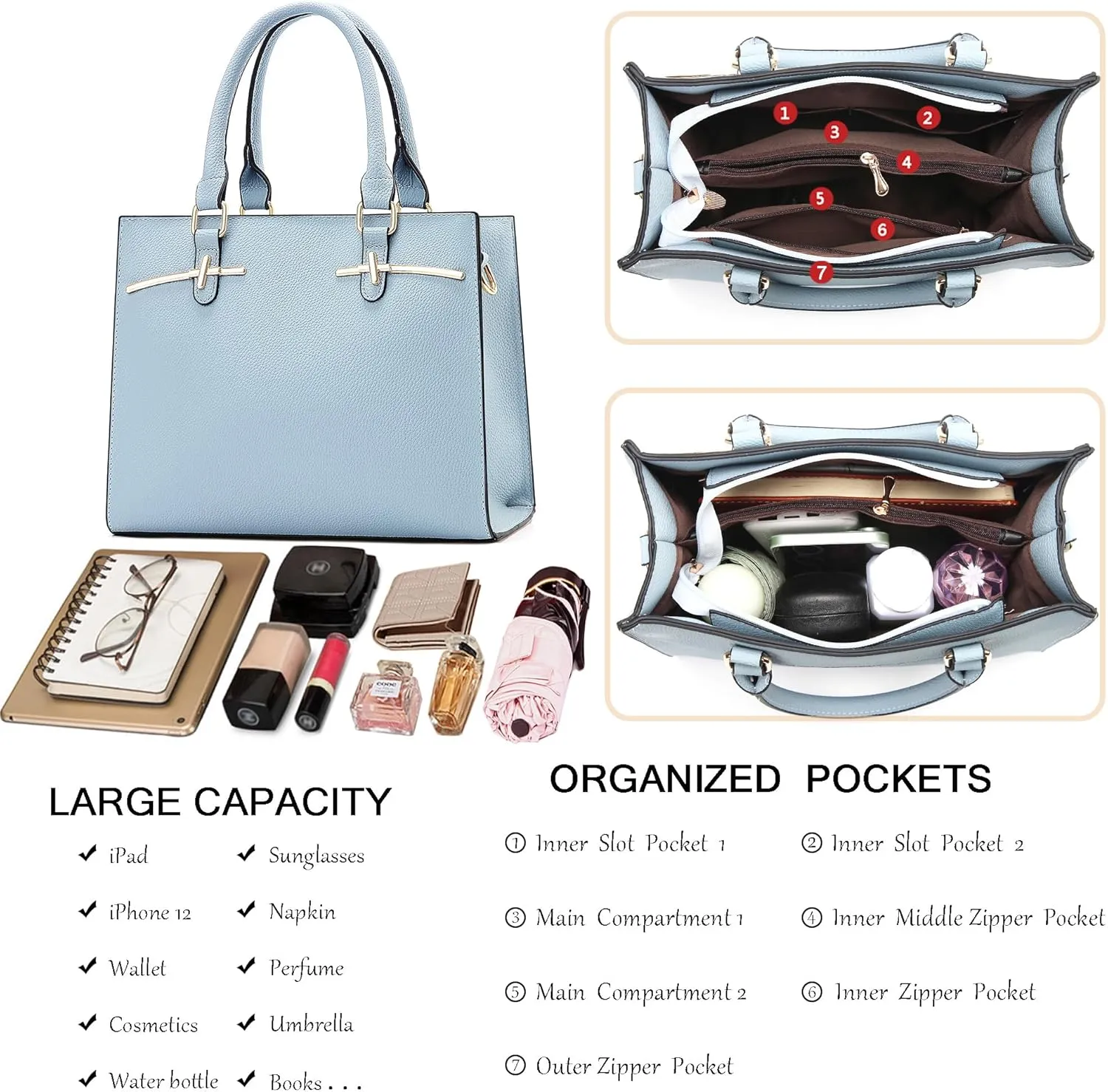 Purses for Women Crossbody Handbags Bags for Womens Shoulder Purse PU Leather Satchel Tote Bag Top Handle