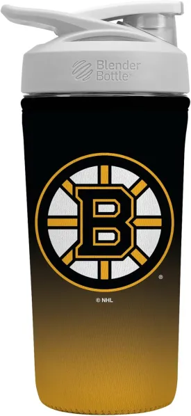 Sok It Botl Sok NHL Protein Blender Shaker Bottle Sleeve Insulated Neoprene Cover (Boston Bruins, Fits 28oz Blender)