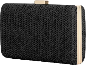 Summer Straw Clutch Purses for Women, Raffia Woven Crossbody Handbags, Evening Bag for Party Wedding