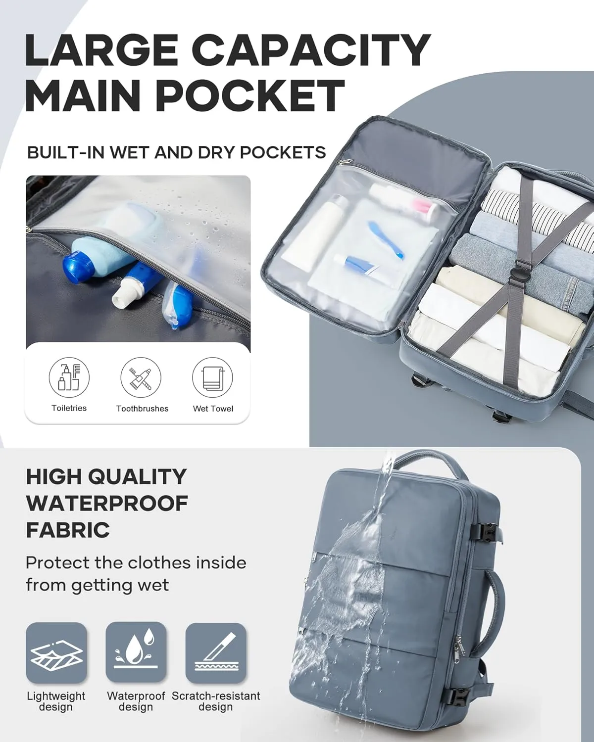 Travel Backpack For Women Men Carry On Backpack For Traveling On Airplanes Personal Item Travel Bag laptop backpacks