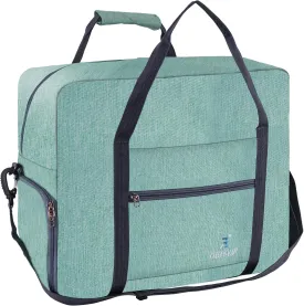 Travel Tote Bag Foldable Travel Duffel Bag For Spirit Airlines Personal Item Bag, Weekender Bags for Men Women with Shoe Compartment, Carry on Overnight Bag (Mint Green, 20L)