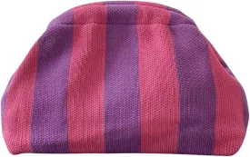 Verdusa Women's Colorblock Clutch Handbags Casual Crochet Bag Small Purse