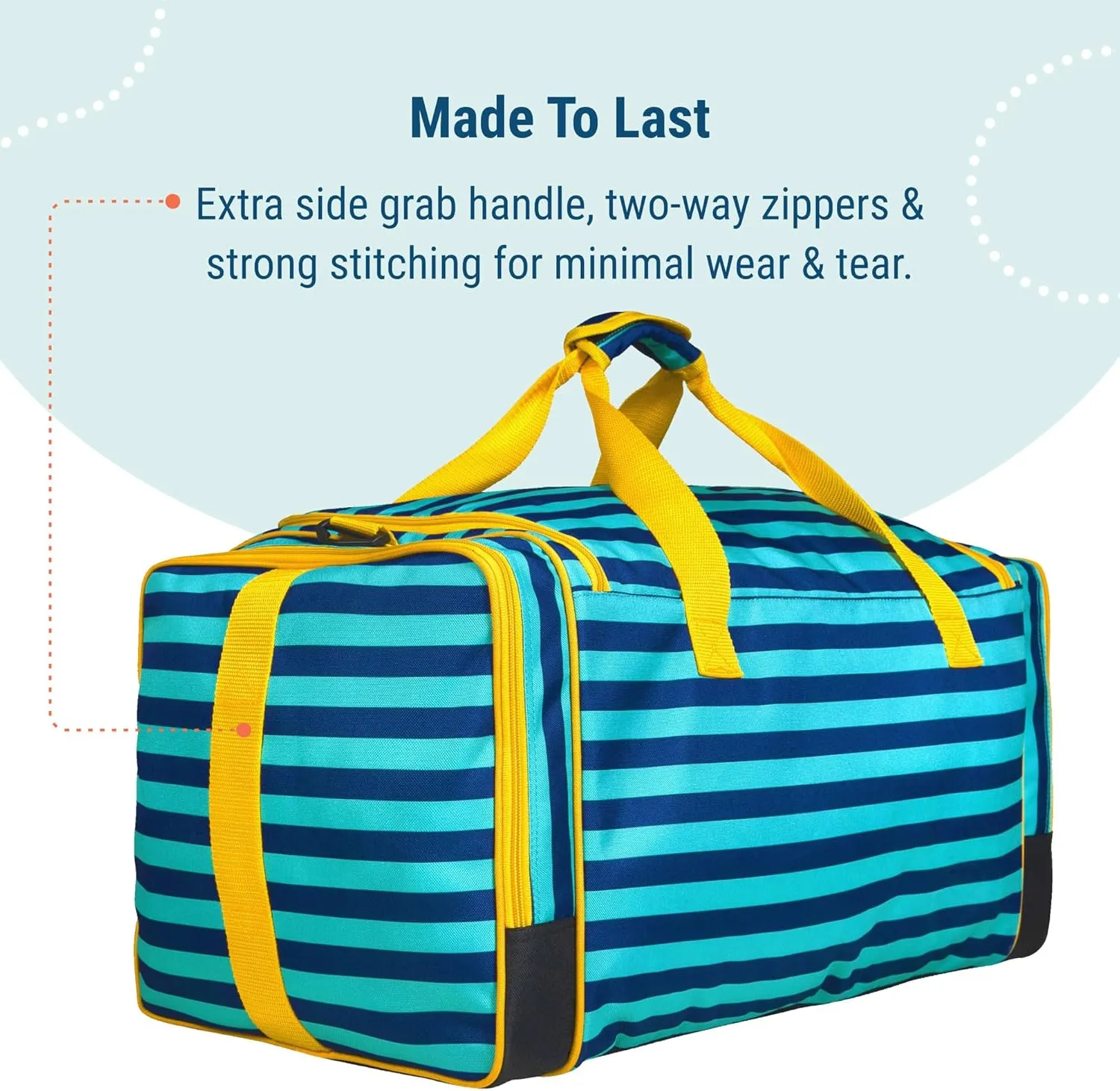 Wildkin Kids Weekender Duffel Bag  Carry-On Size for School, Travel, & Sleepovers