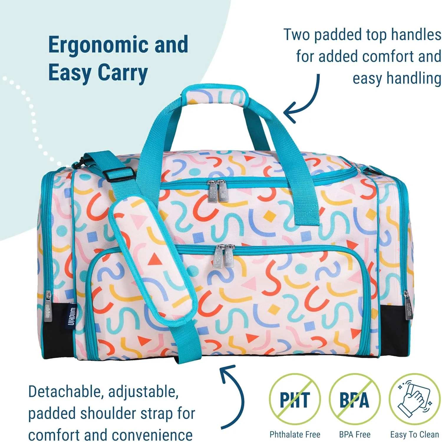 Wildkin Kids Weekender Duffel Bag  Carry-On Size for School, Travel, & Sleepovers