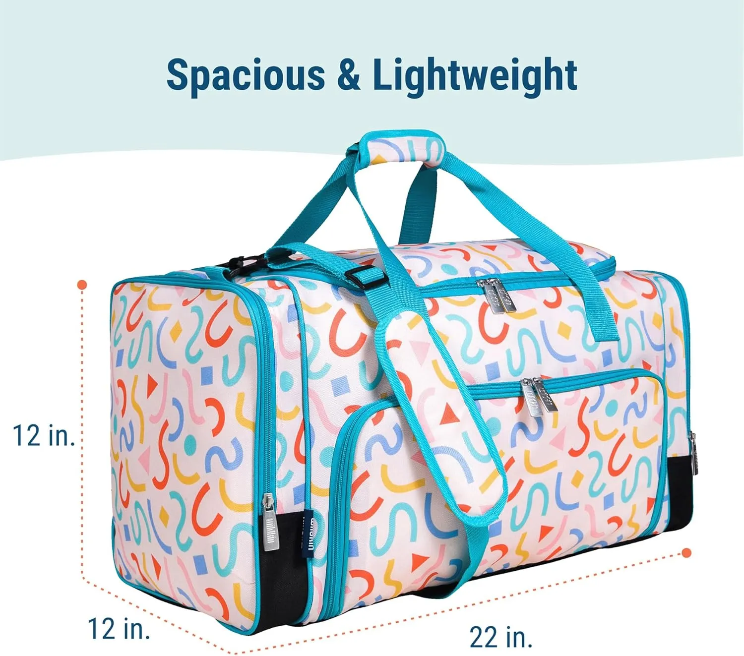 Wildkin Kids Weekender Duffel Bag  Carry-On Size for School, Travel, & Sleepovers